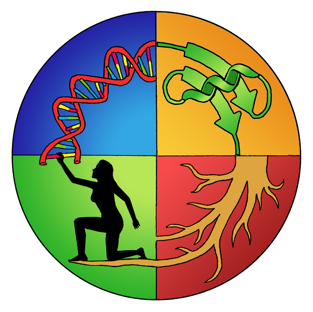 Science natural bio cell lab logo design Vector Image